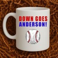 Down Goes Anderson Funny Cleveland Vs Chicago Fight Baseball Coffee Mug thumb 2