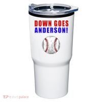 Down Goes Anderson Funny Cleveland Vs Chicago Fight Baseball Tumbler thumb 0