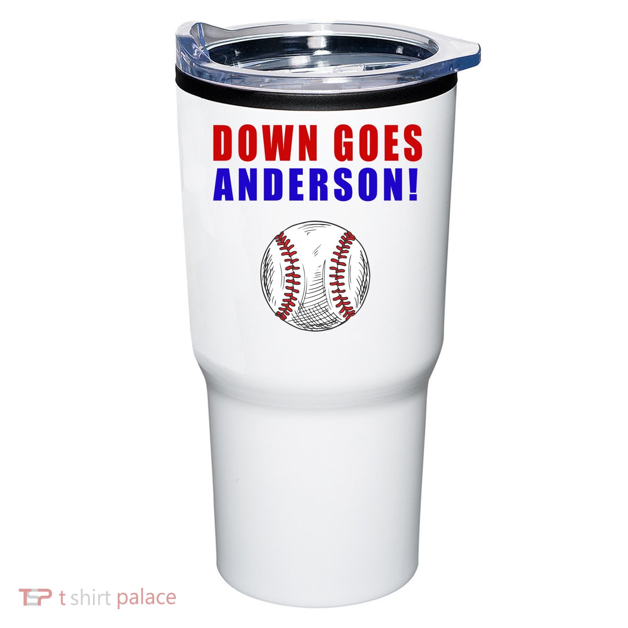 Down Goes Anderson Funny Cleveland Vs Chicago Fight Baseball Tumbler