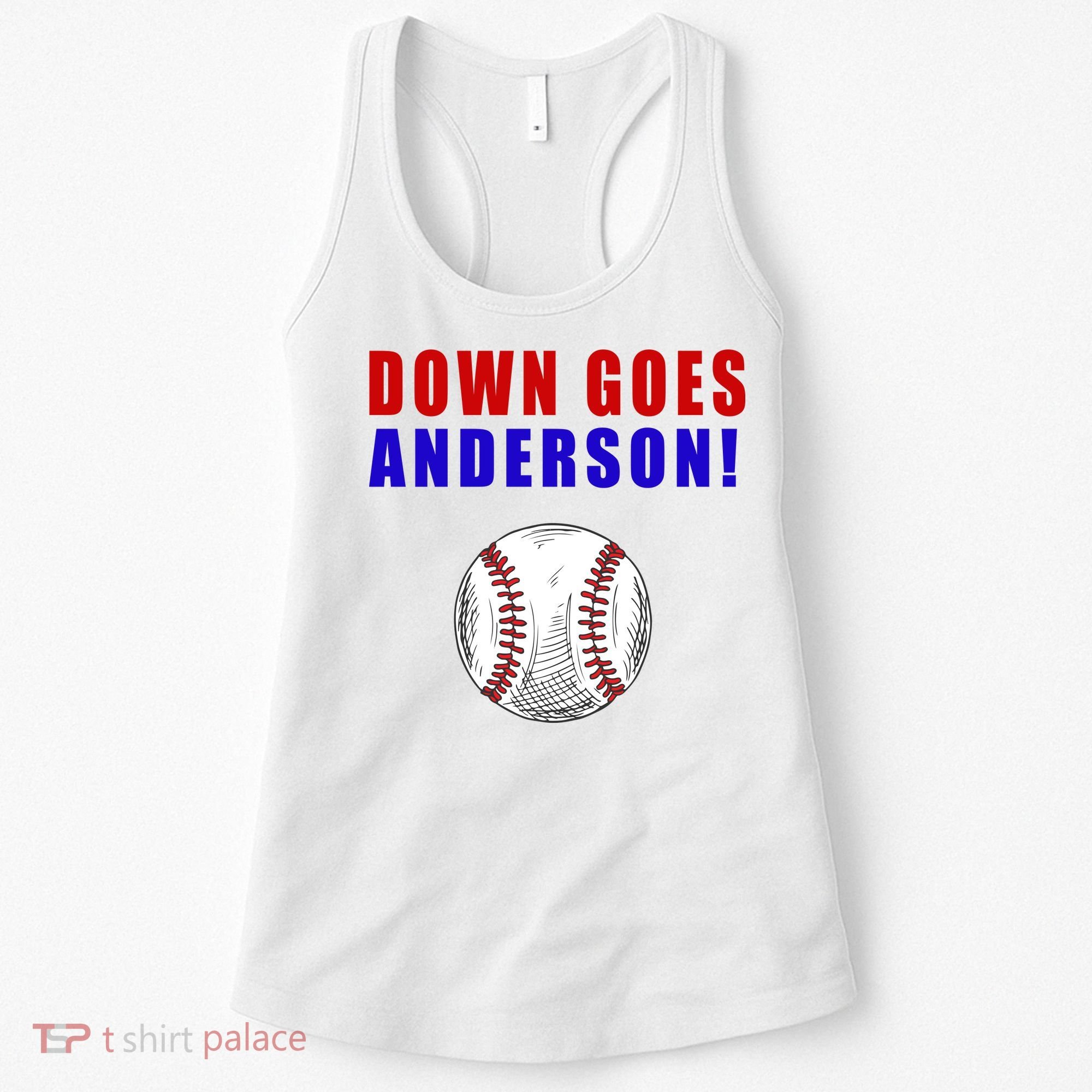 Down Goes Anderson Funny Cleveland Vs Chicago Fight Baseball Women's Tank Top