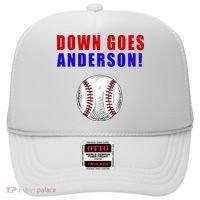 Down Goes Anderson Funny Cleveland Vs Chicago Fight Baseball Hat thumb 0