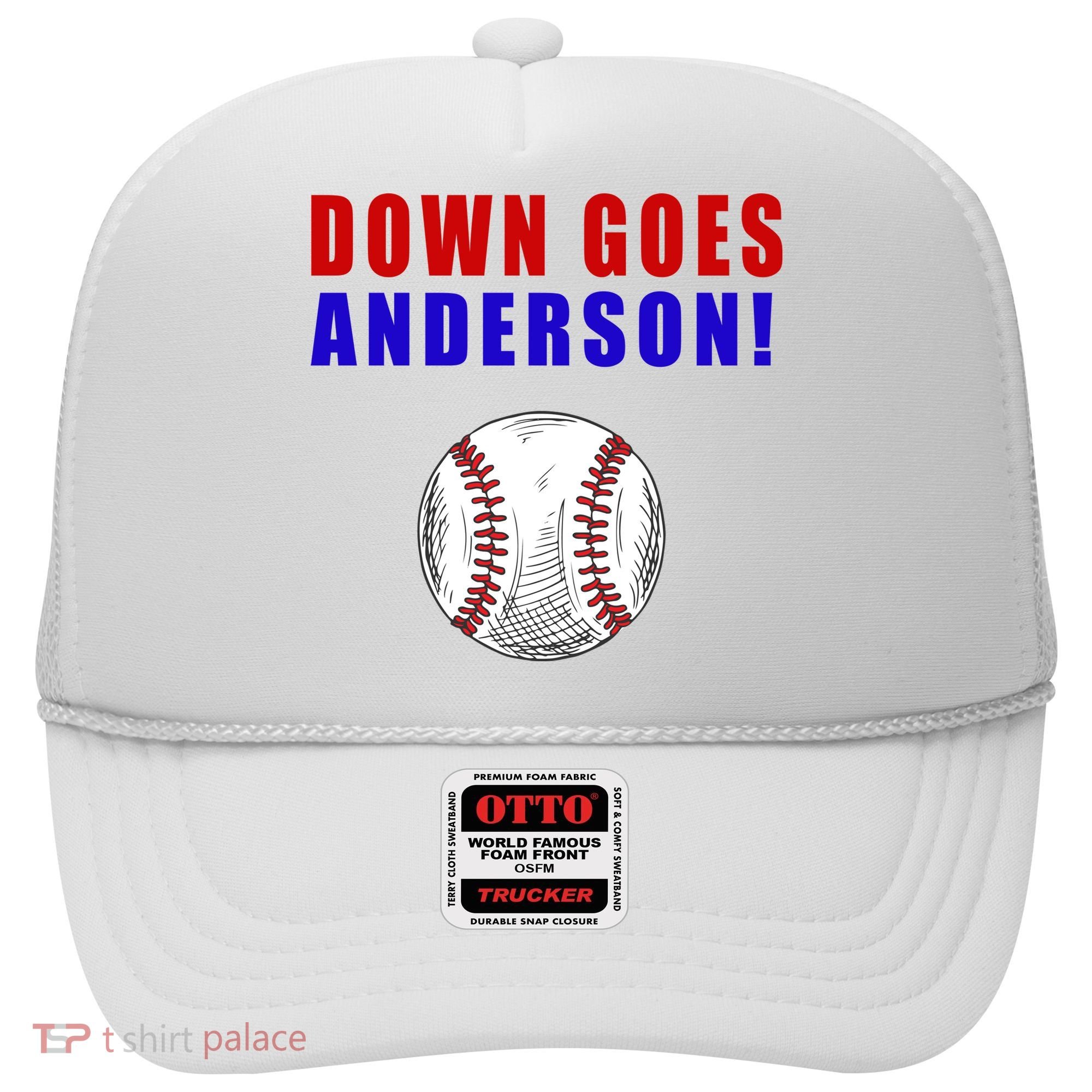 Down Goes Anderson Funny Cleveland Vs Chicago Fight Baseball Hat