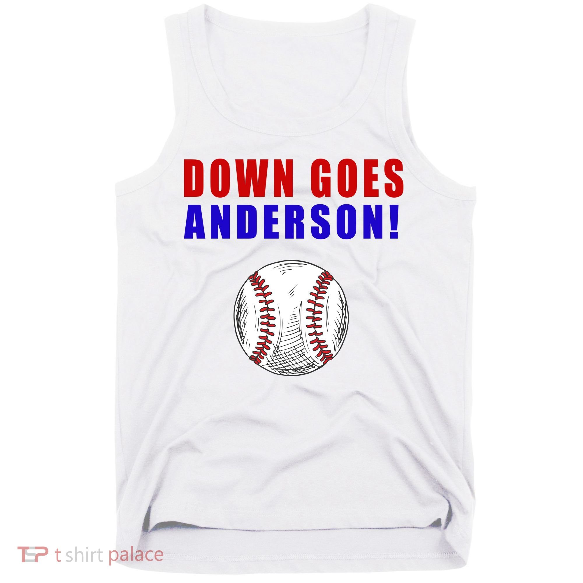Down Goes Anderson Funny Cleveland Vs Chicago Fight Baseball Tank Top