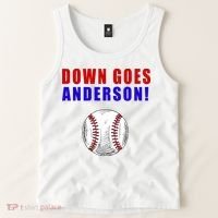 Down Goes Anderson Funny Cleveland Vs Chicago Fight Baseball Tank Top thumb 2