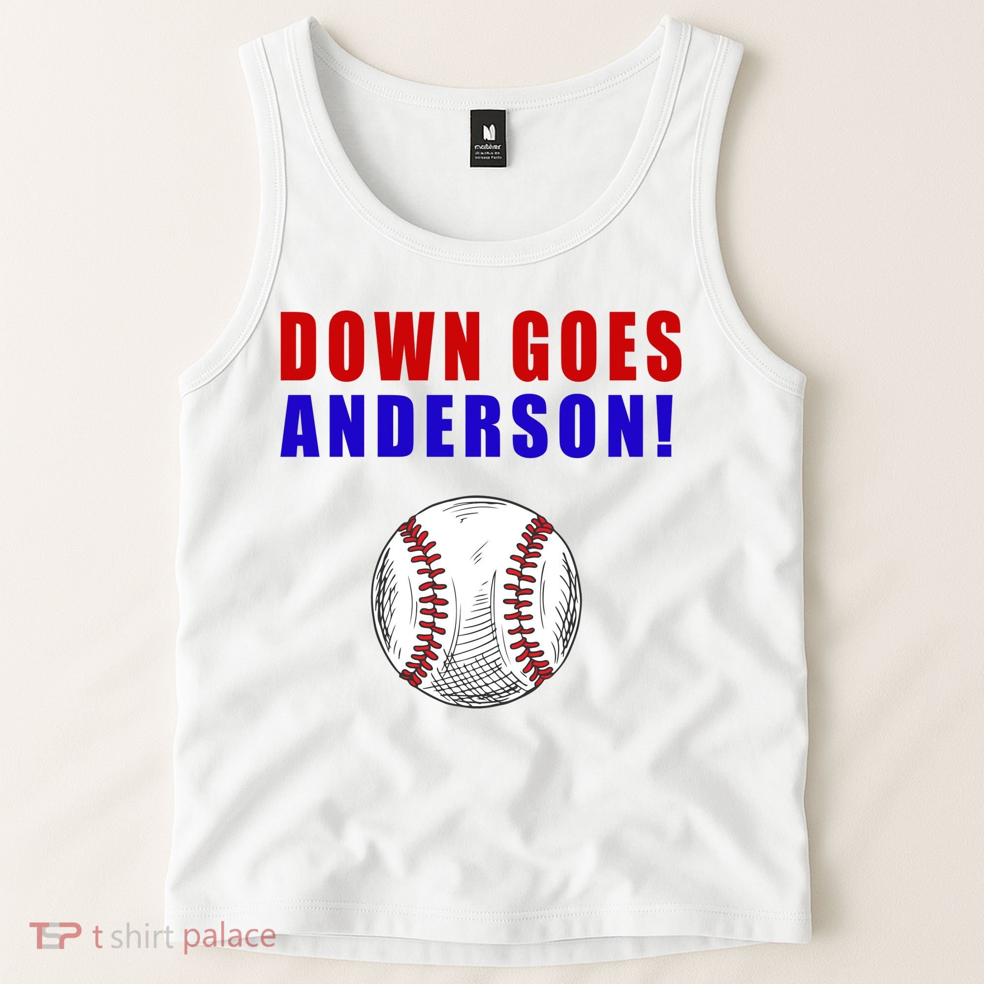 Down Goes Anderson Funny Cleveland Vs Chicago Fight Baseball Tank Top