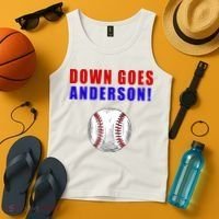 Down Goes Anderson Funny Cleveland Vs Chicago Fight Baseball Tank Top thumb 4
