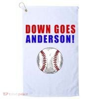 Down Goes Anderson Funny Cleveland Vs Chicago Fight Baseball Golf Towel thumb 0
