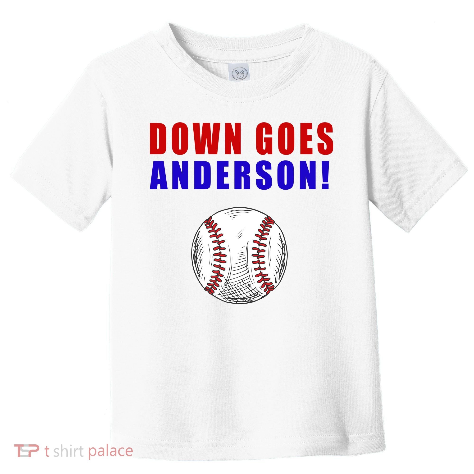 Down Goes Anderson Funny Cleveland Vs Chicago Fight Baseball Toddler T-Shirt