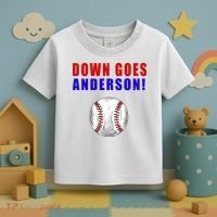 Down Goes Anderson Funny Cleveland Vs Chicago Fight Baseball Toddler T-Shirt thumb 3