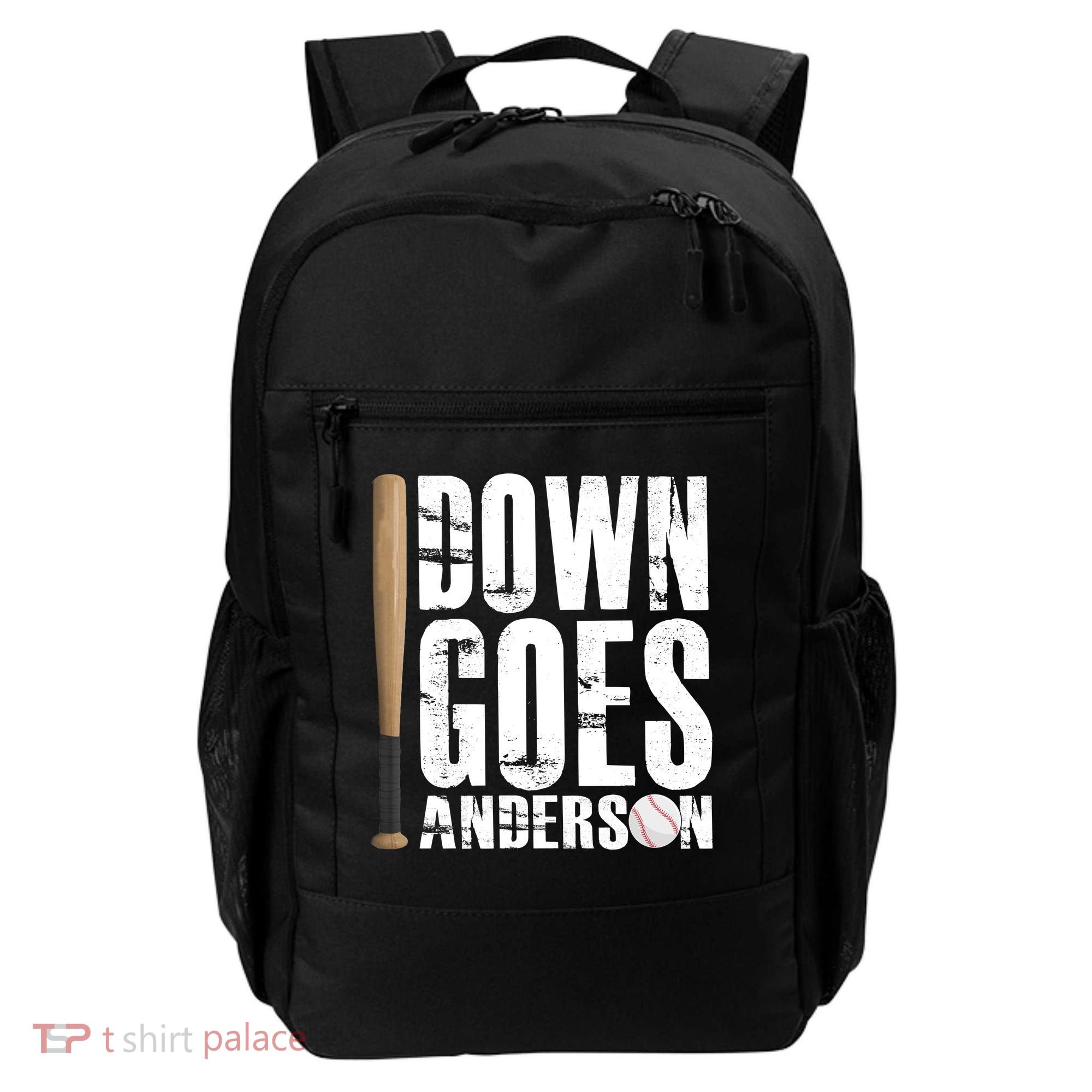 Down Goes Anderson Baseball Backpack