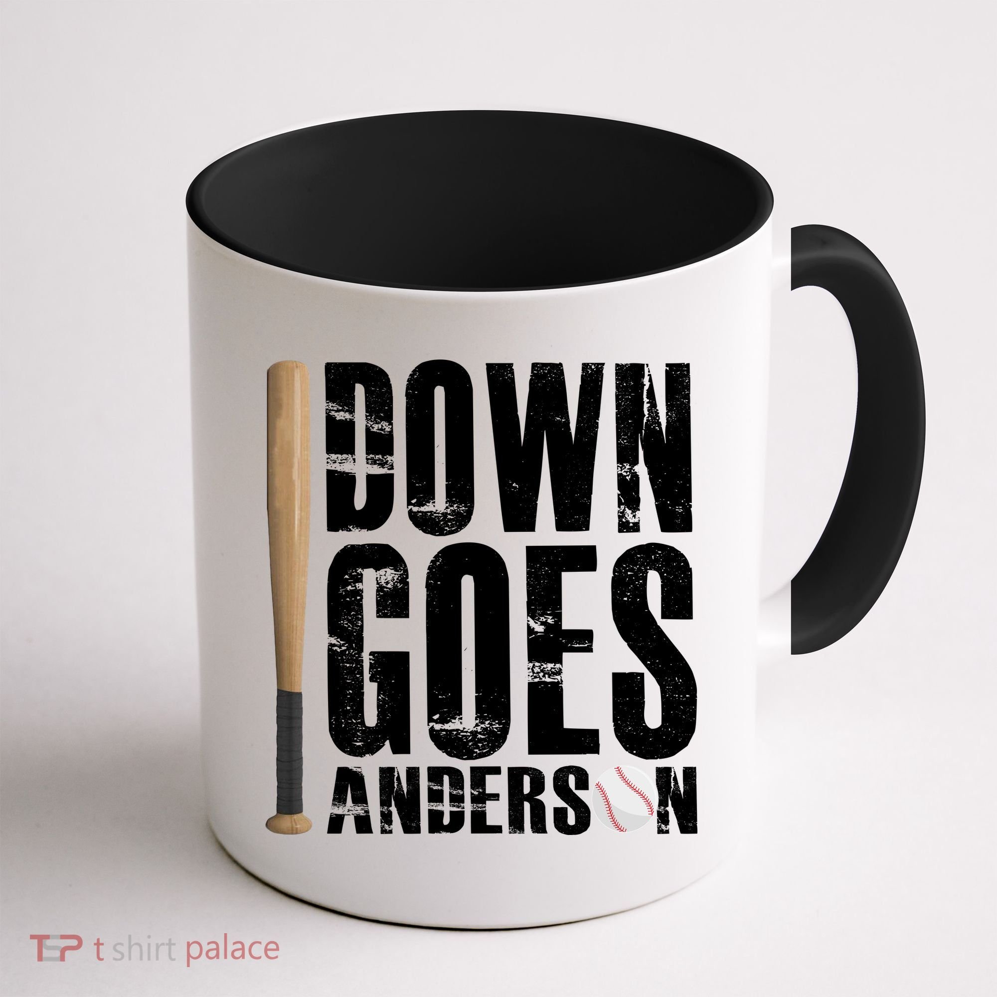 Down Goes Anderson Baseball Coffee Mug