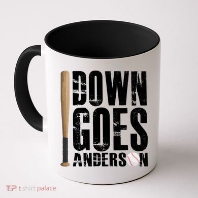 Down Goes Anderson Baseball Coffee Mug