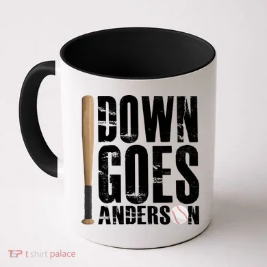 Down Goes Anderson Baseball Coffee Mug