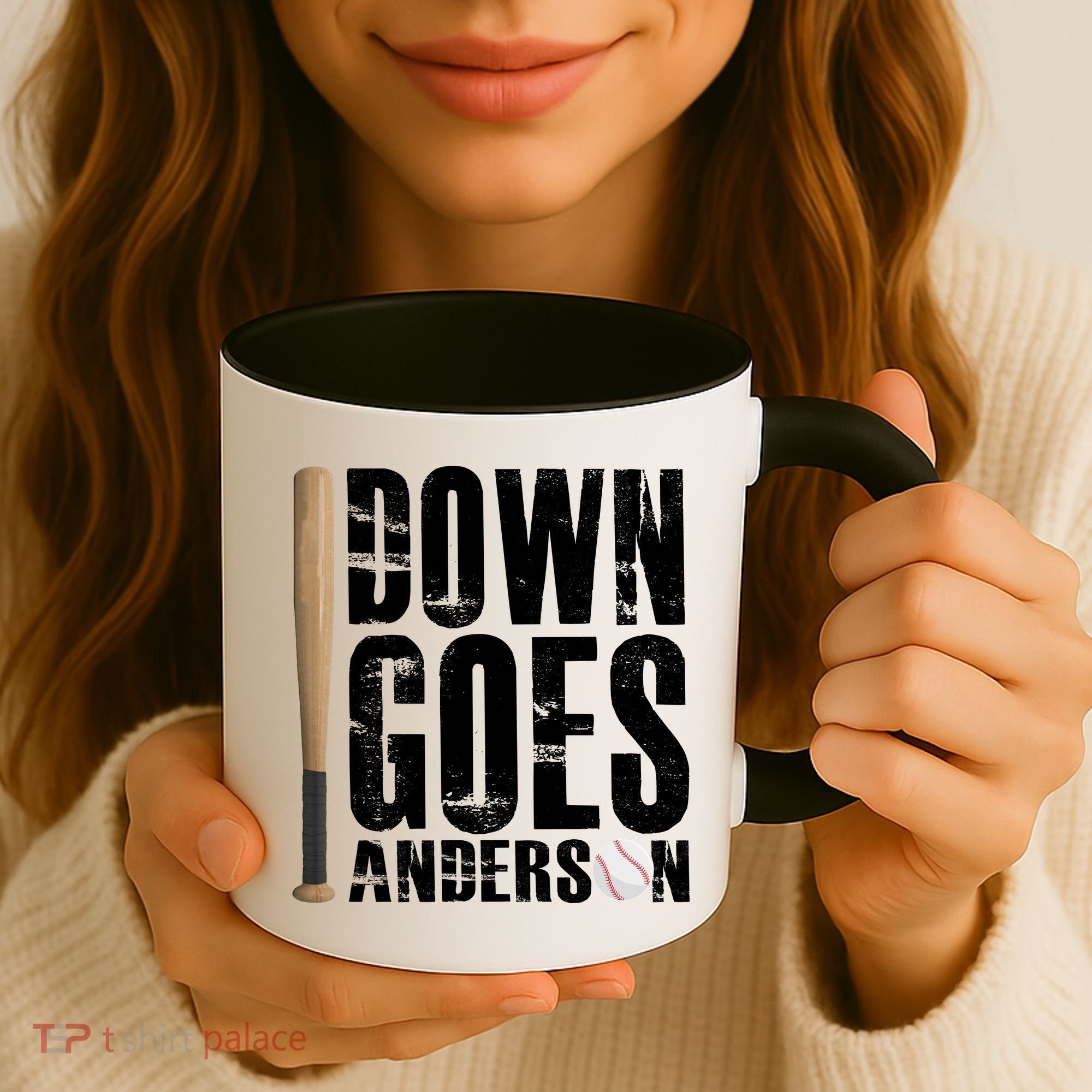 Down Goes Anderson Baseball Coffee Mug