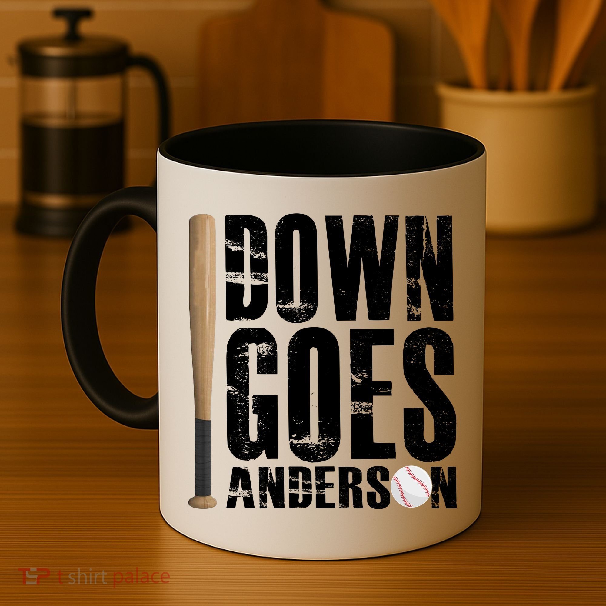 Down Goes Anderson Baseball Coffee Mug