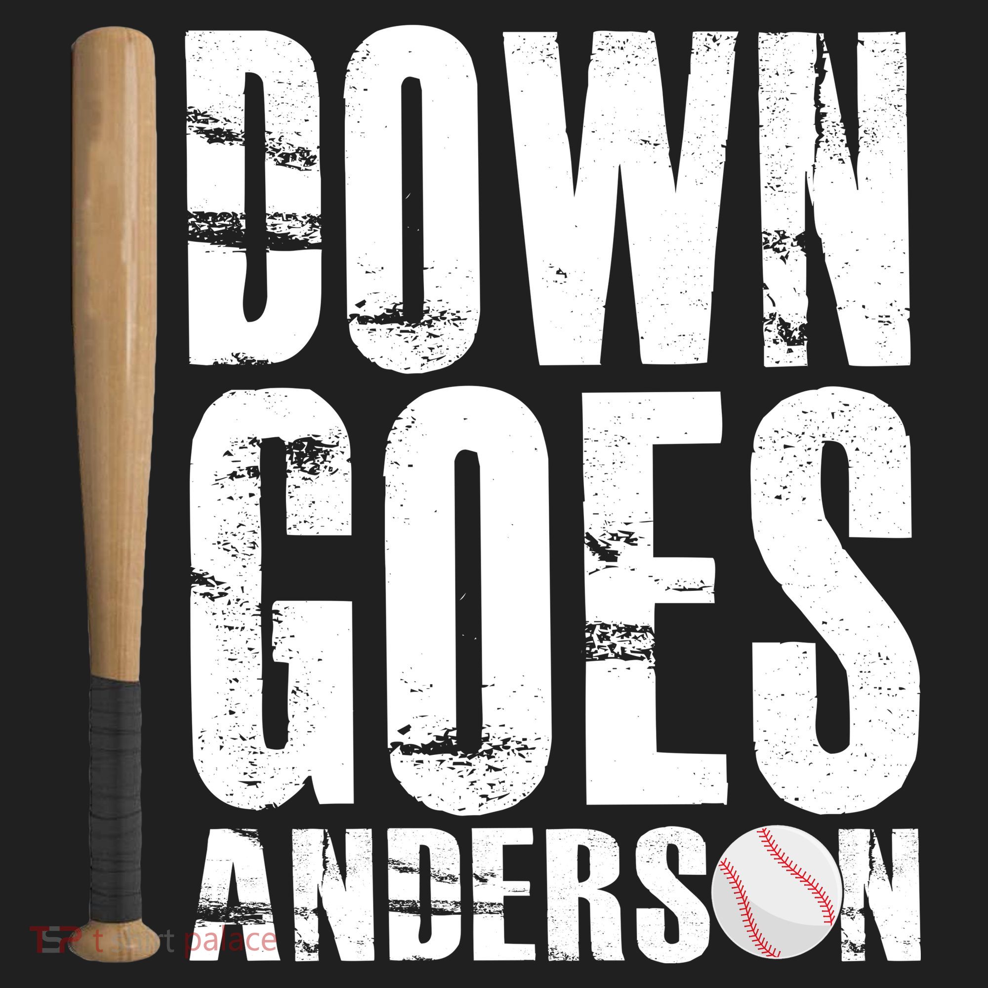 Down Goes Anderson Baseball Tumbler