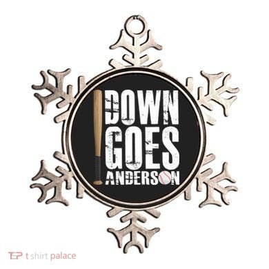 Down Goes Anderson Baseball Ornament
