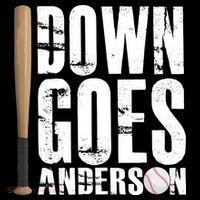 Down Goes Anderson Baseball Ornament thumb 1