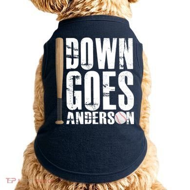 Down Goes Anderson Baseball Doggie Tank