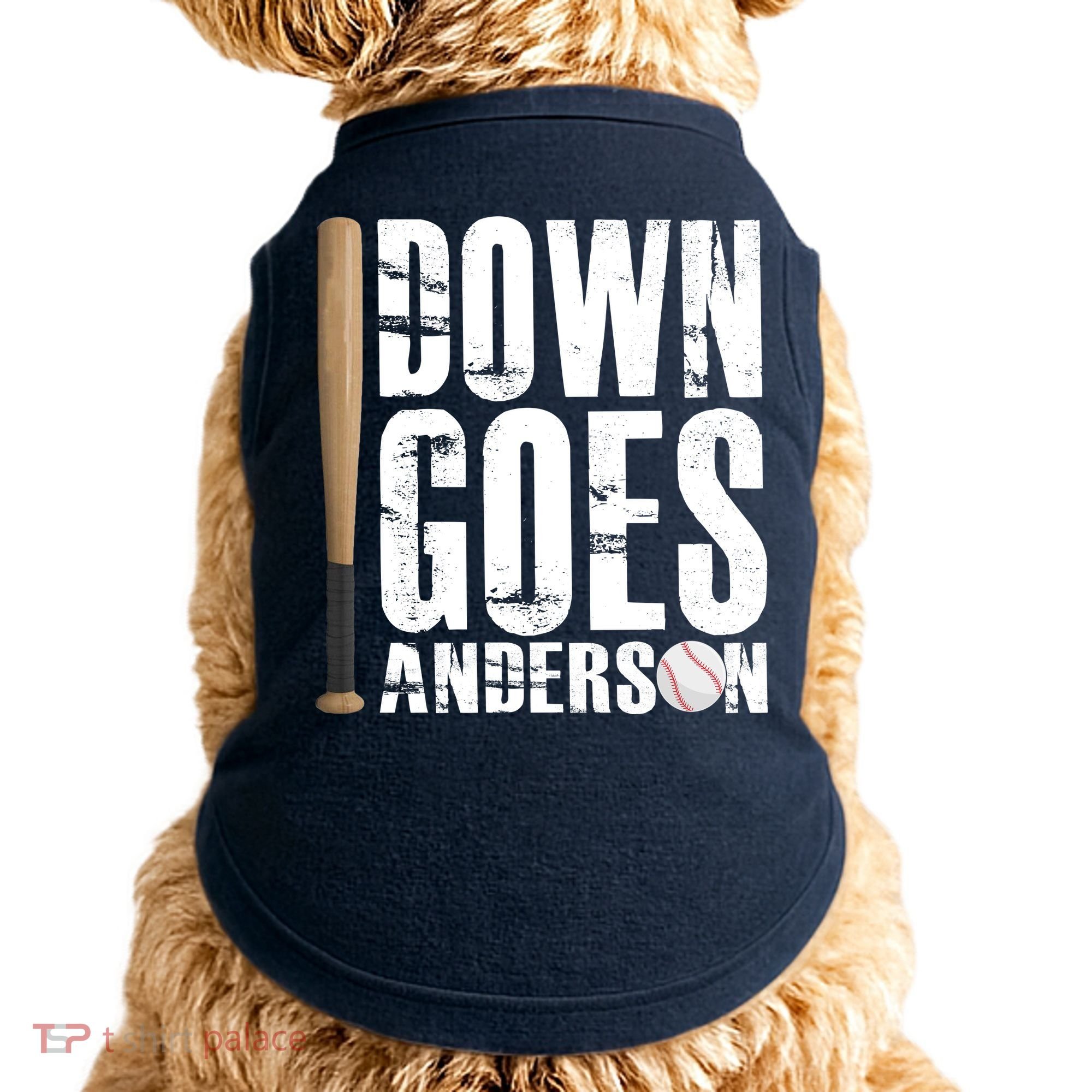 Down Goes Anderson Baseball Doggie Tank