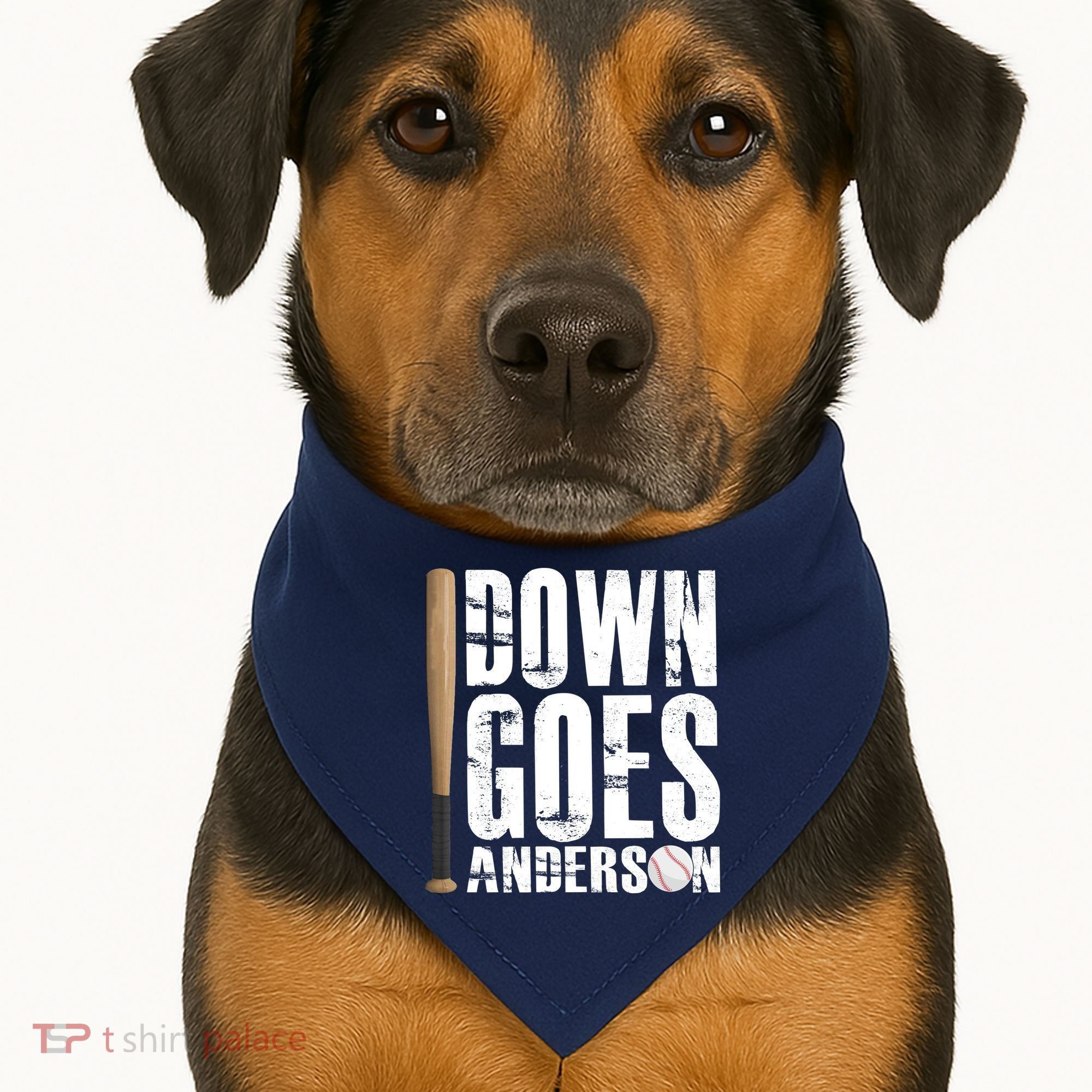 Down Goes Anderson Baseball USA-Made Doggie Bandana