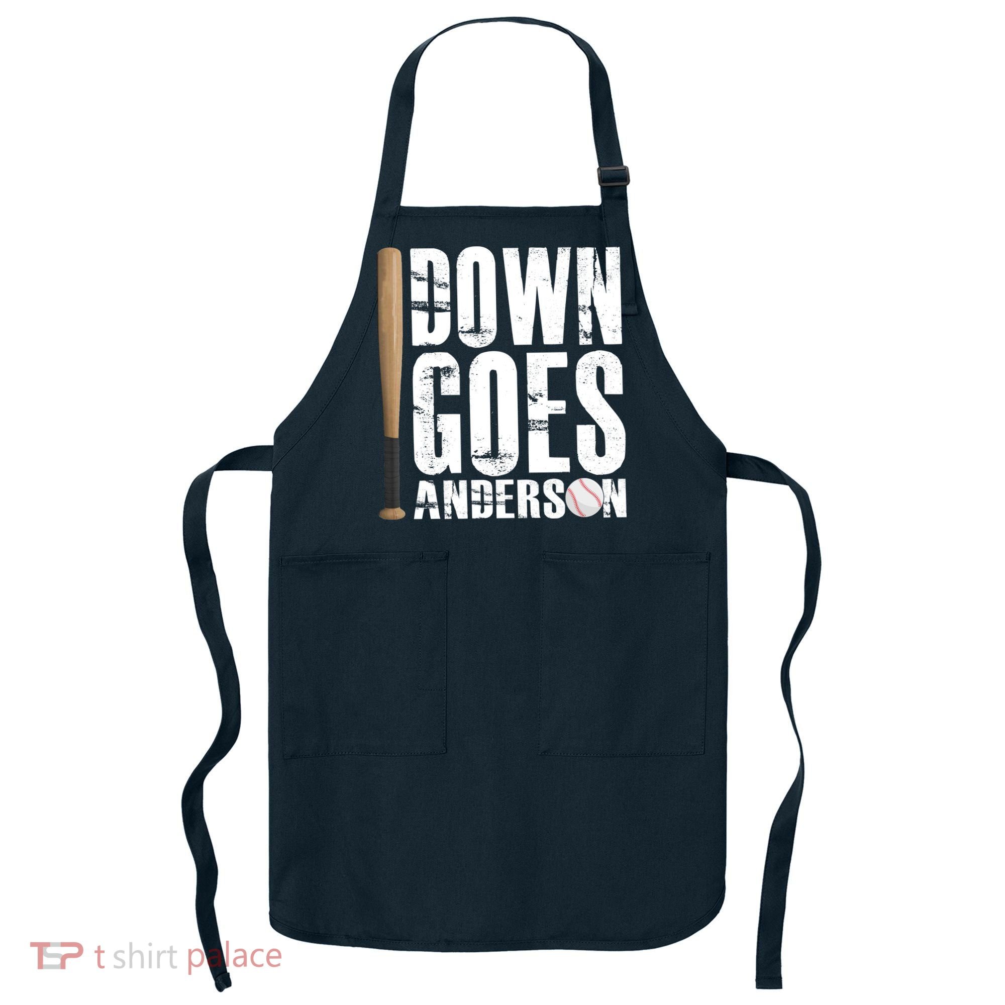 Down Goes Anderson Baseball Apron