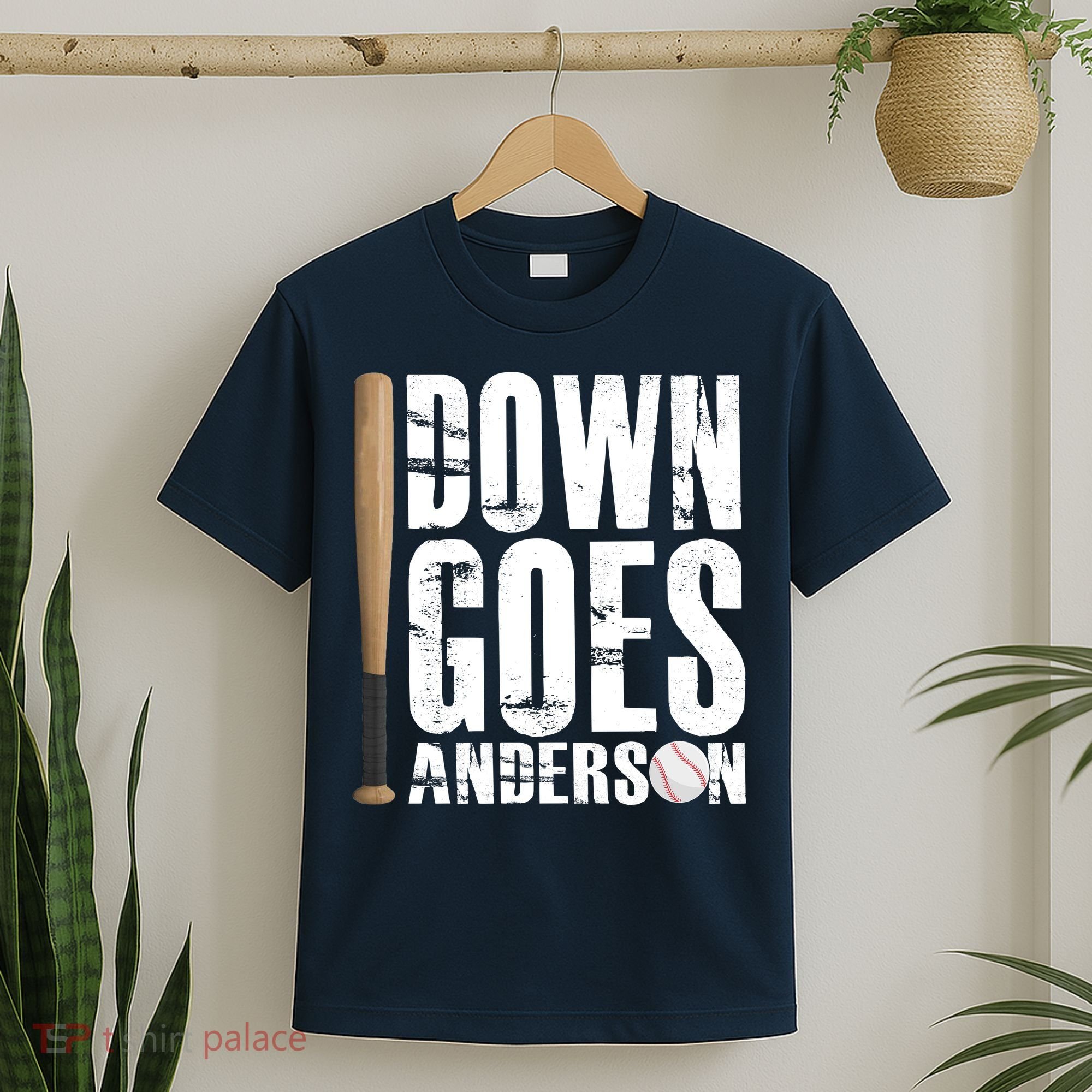 Down Goes Anderson Baseball T-Shirt