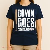 Down Goes Anderson Baseball T-Shirt thumb 4