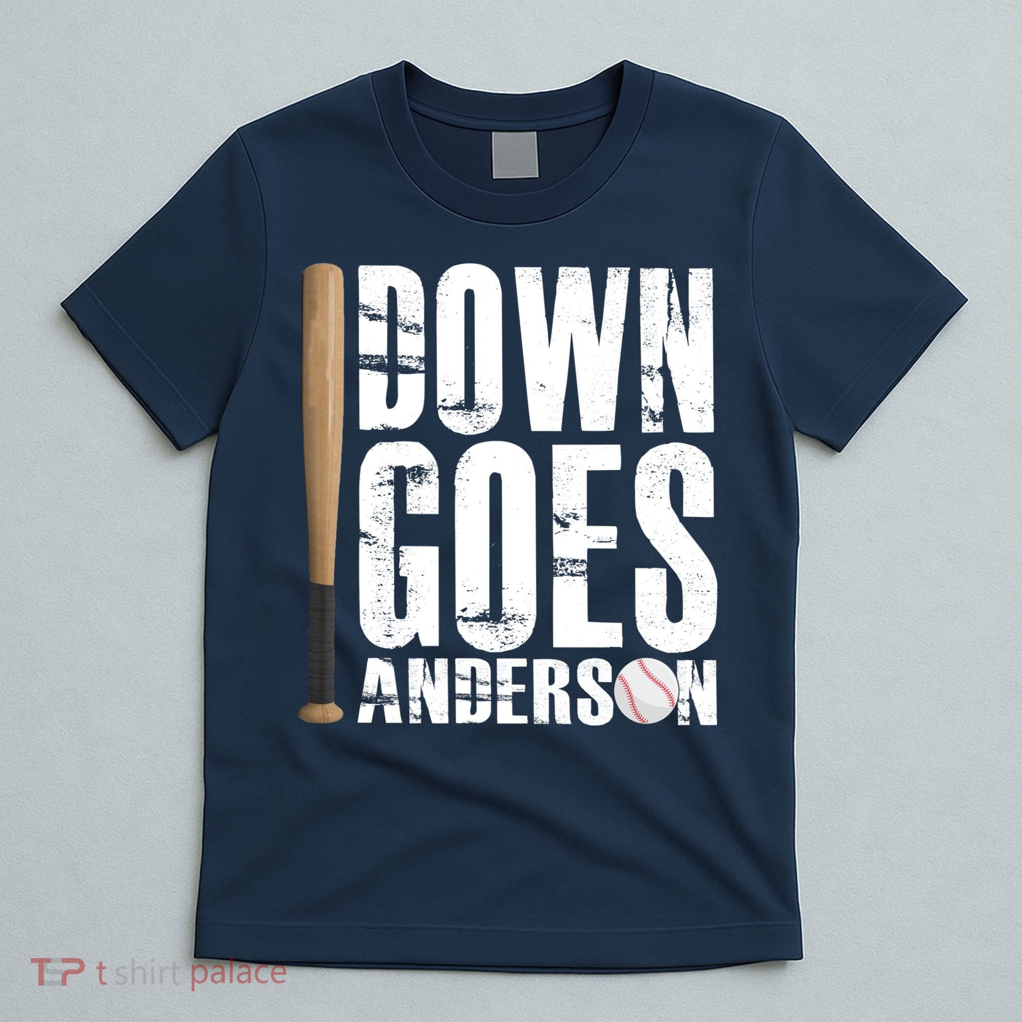 Down Goes Anderson Baseball T-Shirt