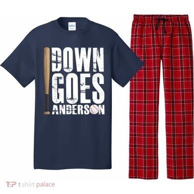 Down Goes Anderson Baseball Pajama Set