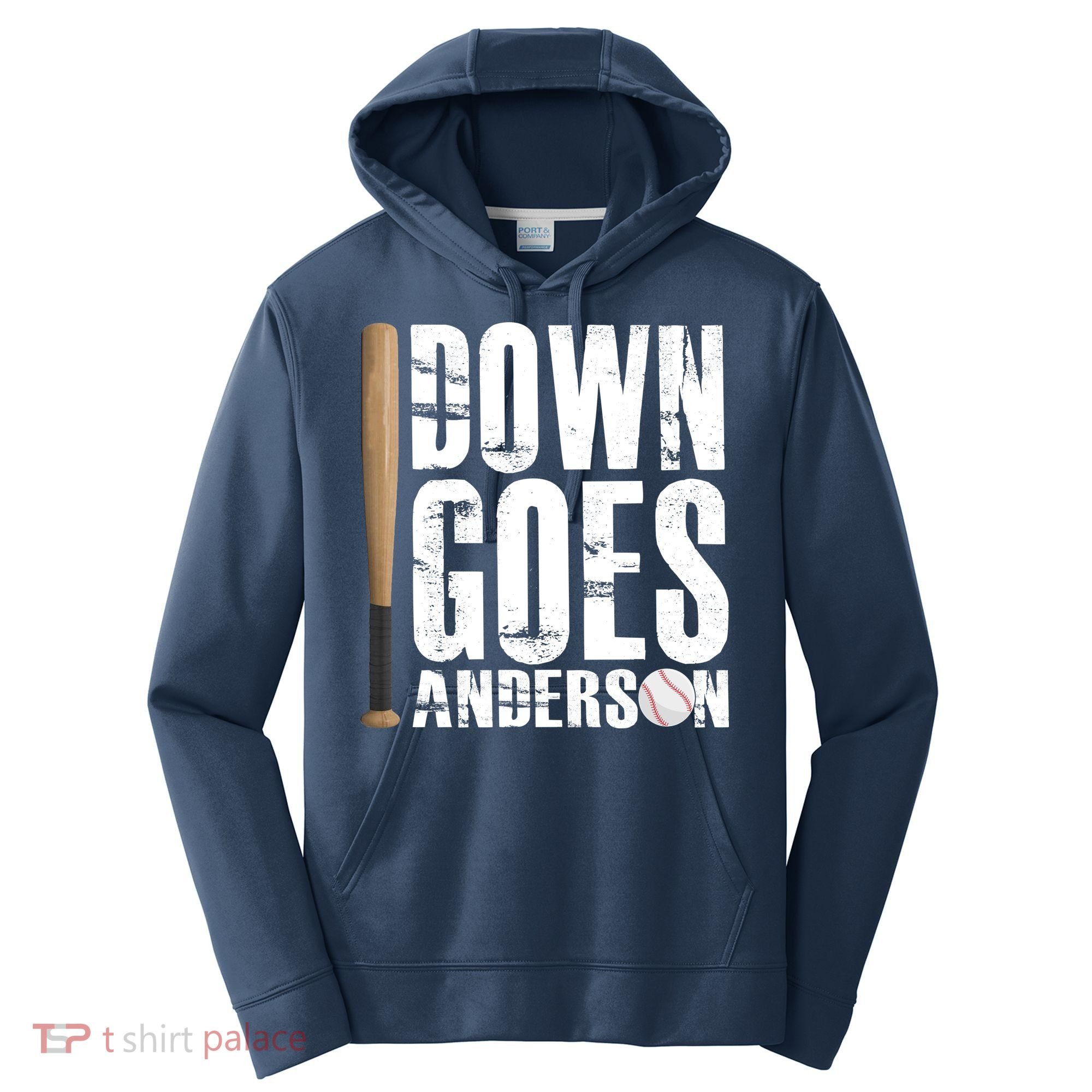 Down Goes Anderson Baseball Performance Fleece Hoodie