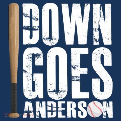 Down Goes Anderson Baseball Performance Fleece Hoodie