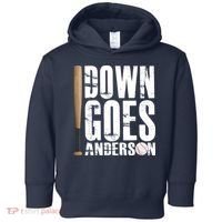 Down Goes Anderson Baseball Toddler Hoodie thumb 0