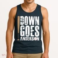 Down Goes Anderson Baseball Tank Top thumb 3