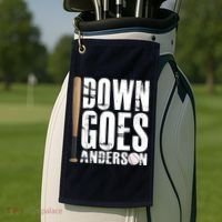 Down Goes Anderson Baseball Golf Towel thumb 2