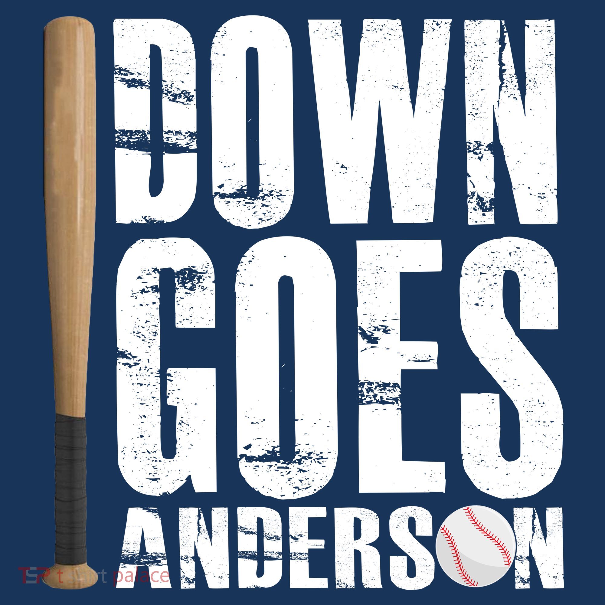 Down Goes Anderson Baseball Visor