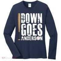 Down Goes Anderson Baseball Women's Long Sleeve Shirt thumb 0
