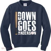 Down Goes Anderson Baseball Kids Sweatshirt thumb 0