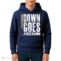 Down Goes Anderson Baseball Kids Hoodie thumb 4