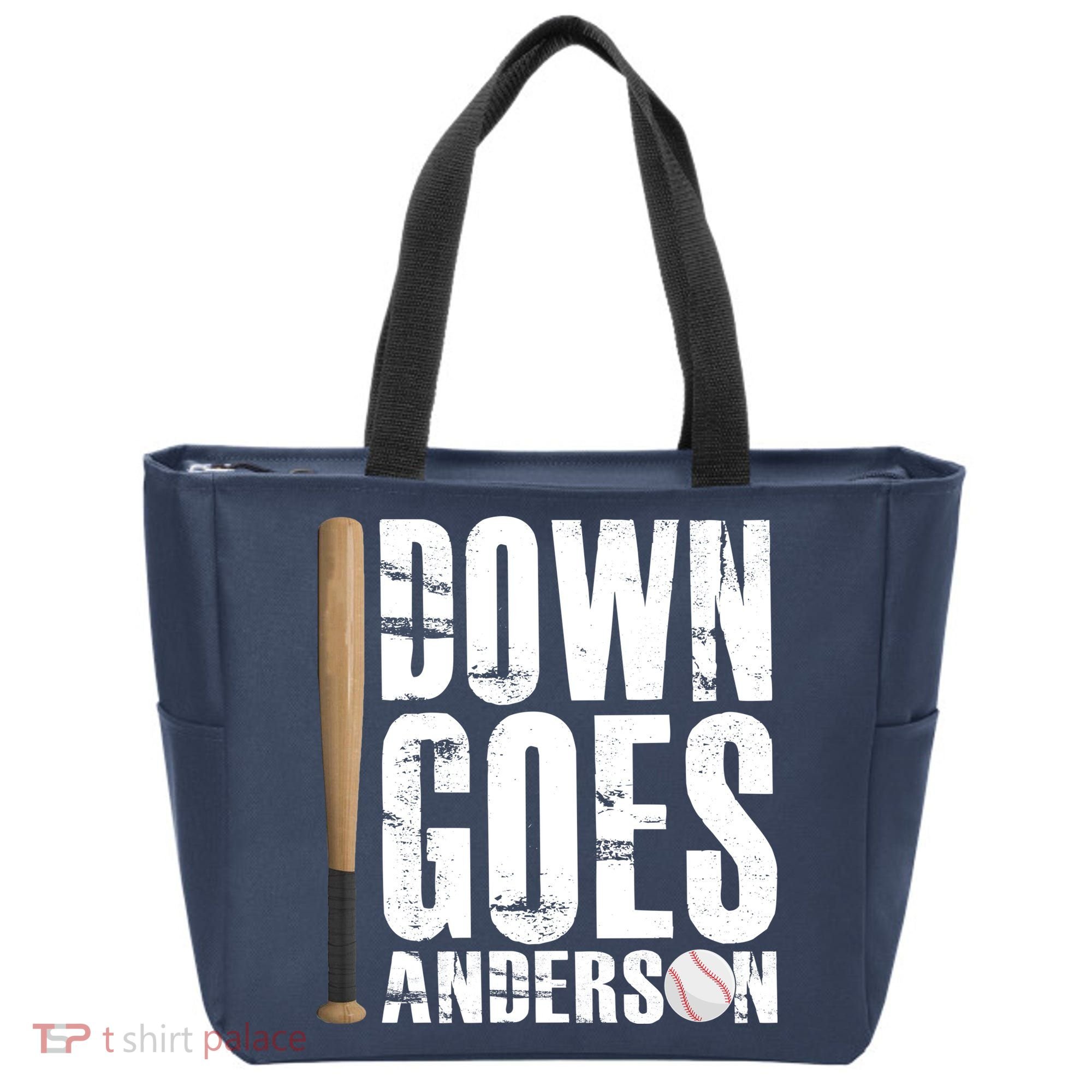 Down Goes Anderson Baseball Tote Bag