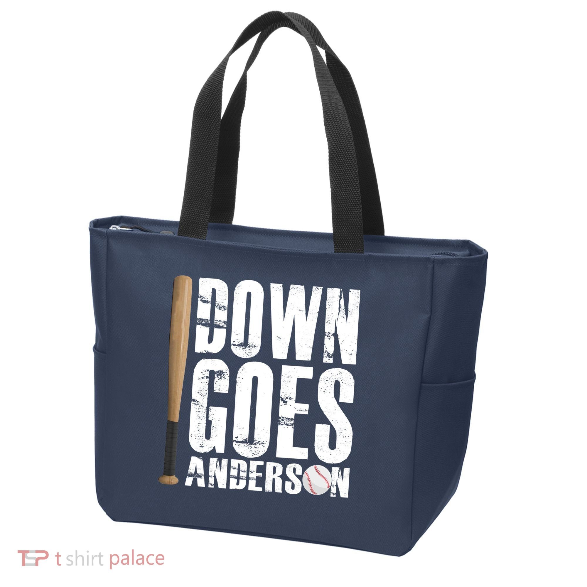 Down Goes Anderson Baseball Tote Bag