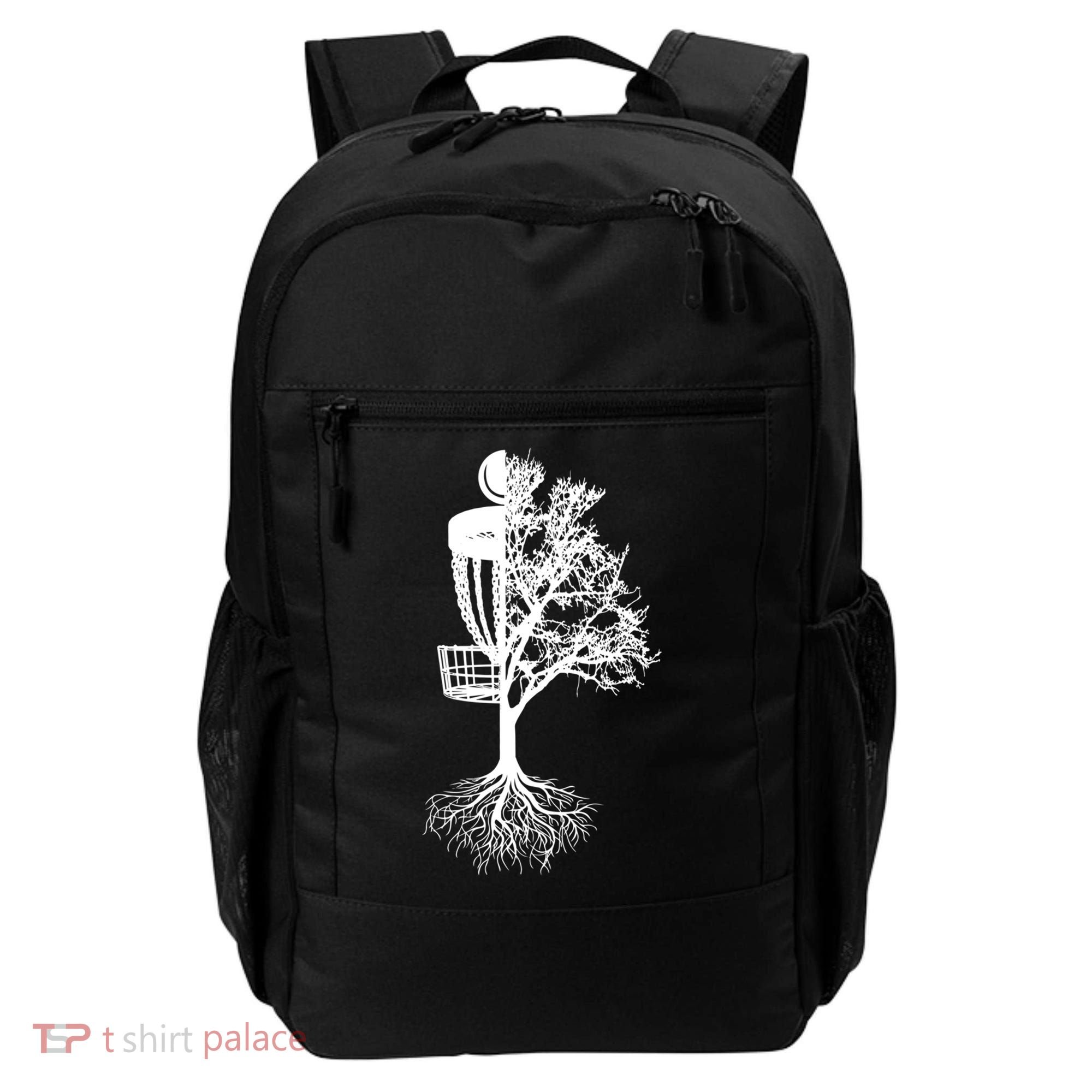 Disc Golf Basket And Tree Frolf Frisbee Golf Cool Gift Backpack
