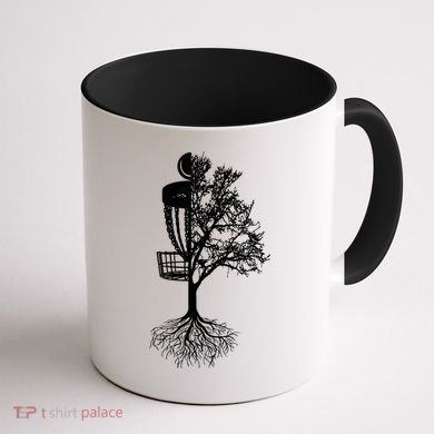 Disc Golf Basket And Tree Frolf Frisbee Golf Cool Gift Coffee Mug back