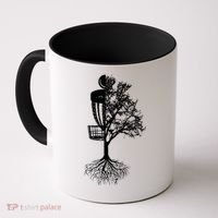 Disc Golf Basket And Tree Frolf Frisbee Golf Cool Gift Coffee Mug thumb 0