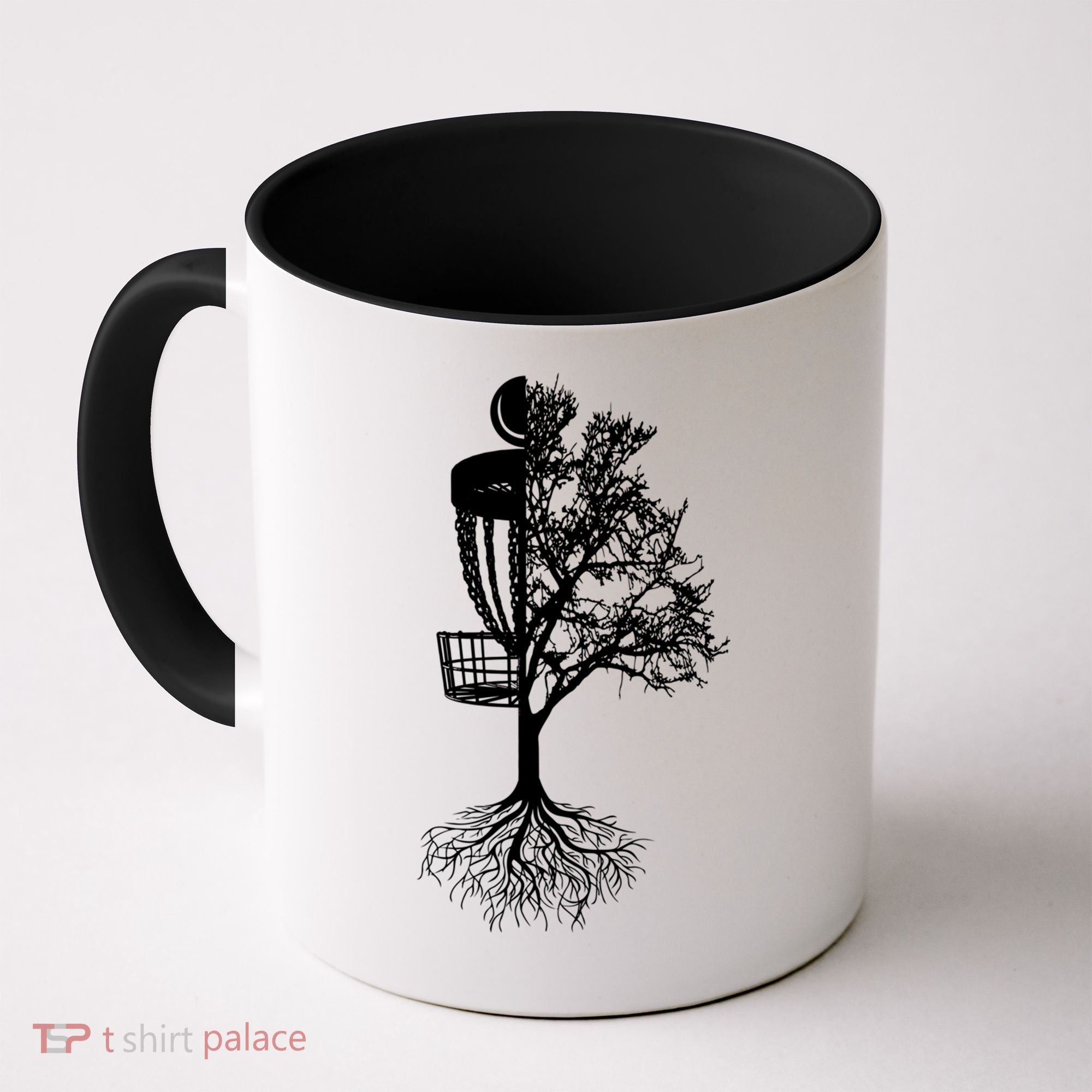 Disc Golf Basket And Tree Frolf Frisbee Golf Cool Gift Coffee Mug