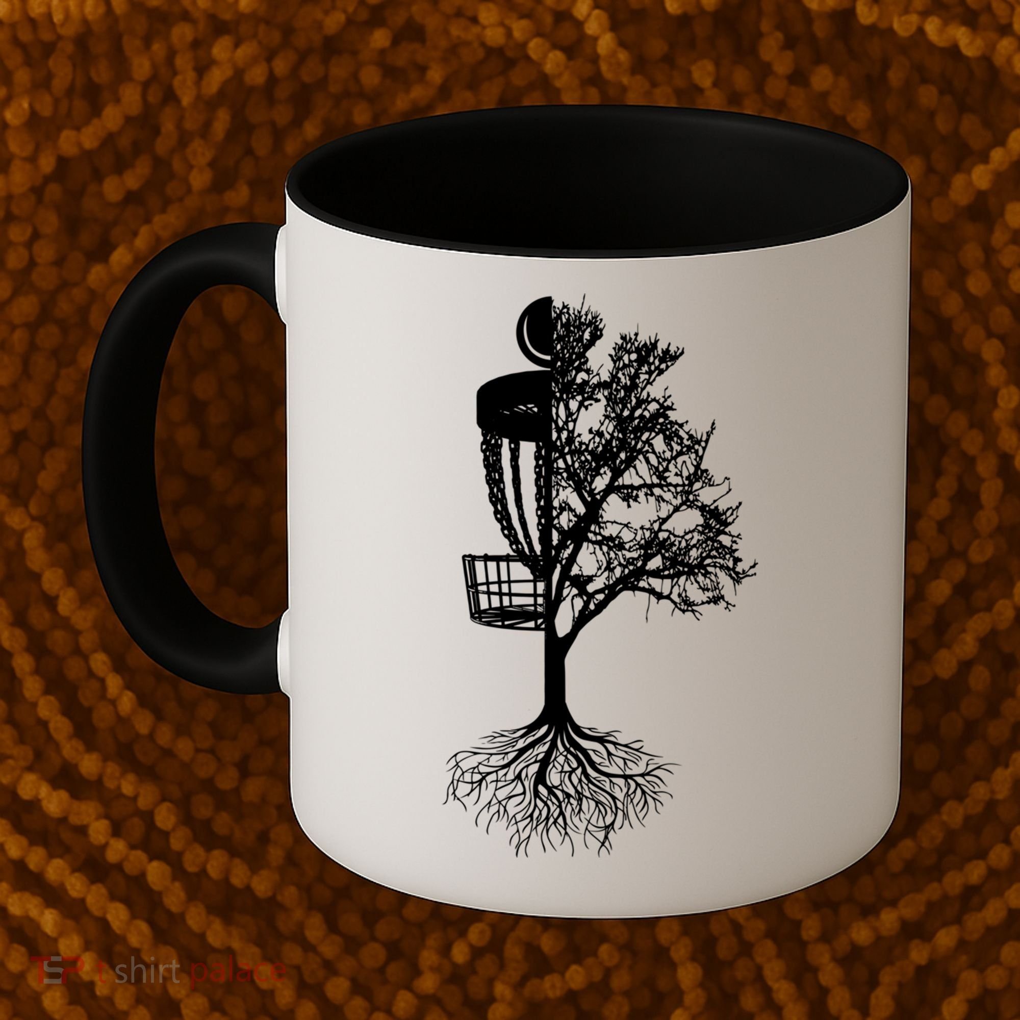 Disc Golf Basket And Tree Frolf Frisbee Golf Cool Gift Coffee Mug