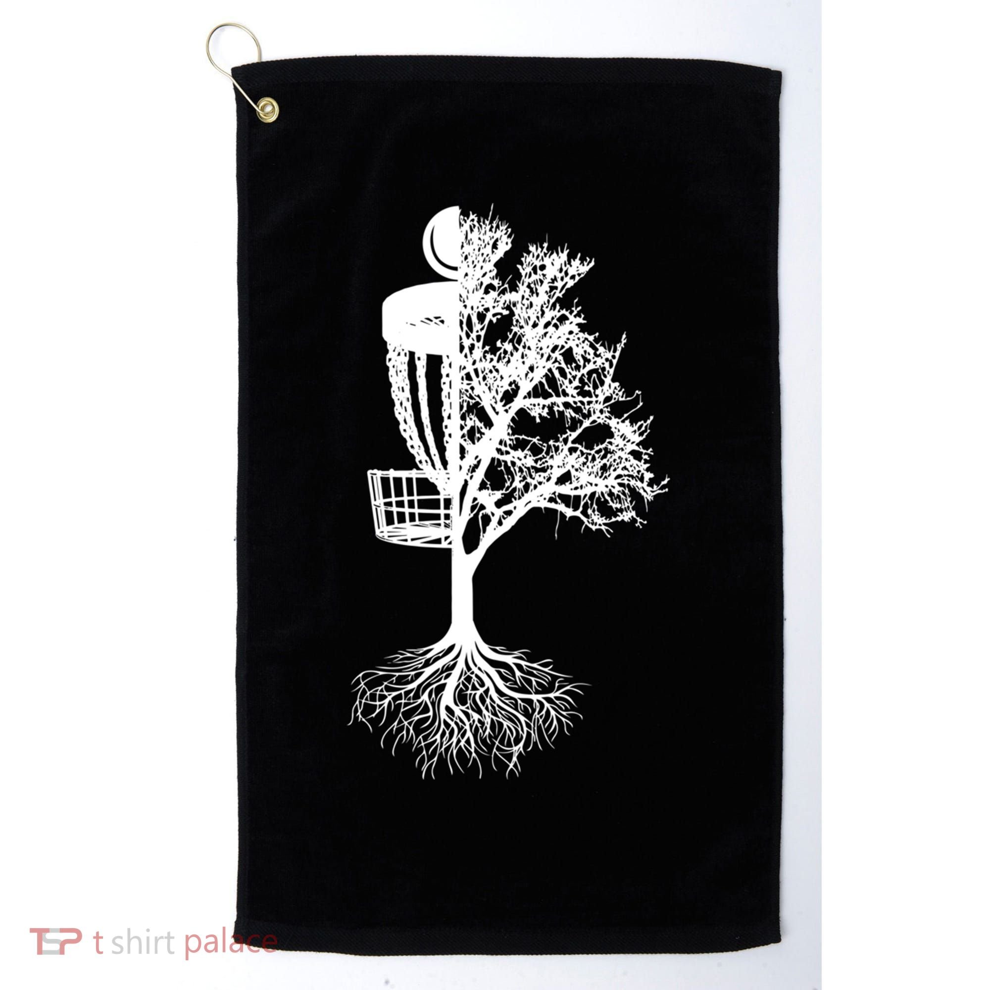 Disc Golf Basket And Tree Frolf Frisbee Golf Cool Gift Golf Towel