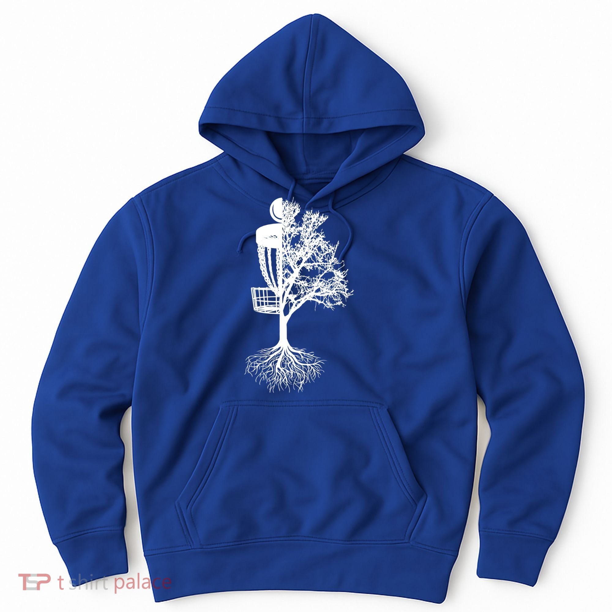 Disc Golf Basket And Tree Frolf Frisbee Golf Cool Gift Hoodie