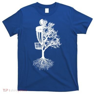 Disc Golf Basket And Tree Frolf Frisbee Golf Cool Gift T-Shirt
