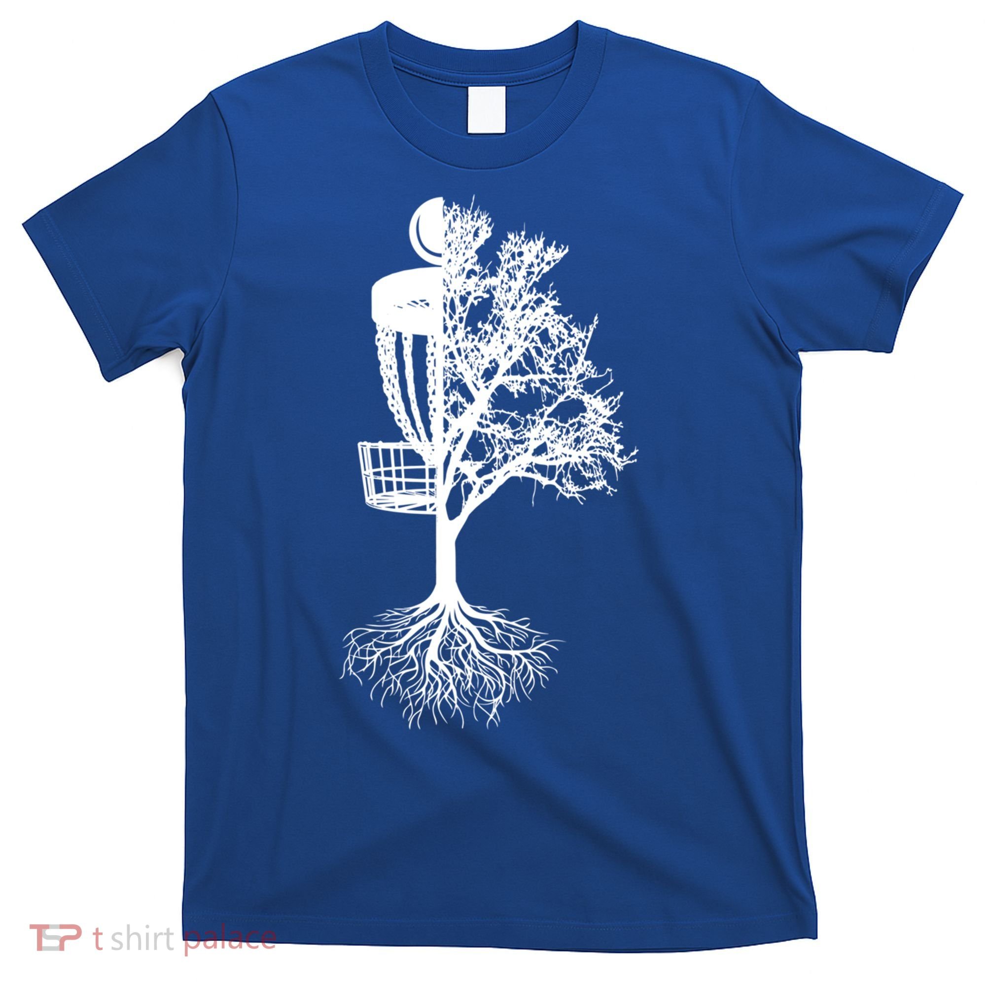 Disc Golf Basket And Tree Frolf Frisbee Golf Cool Gift T-Shirt